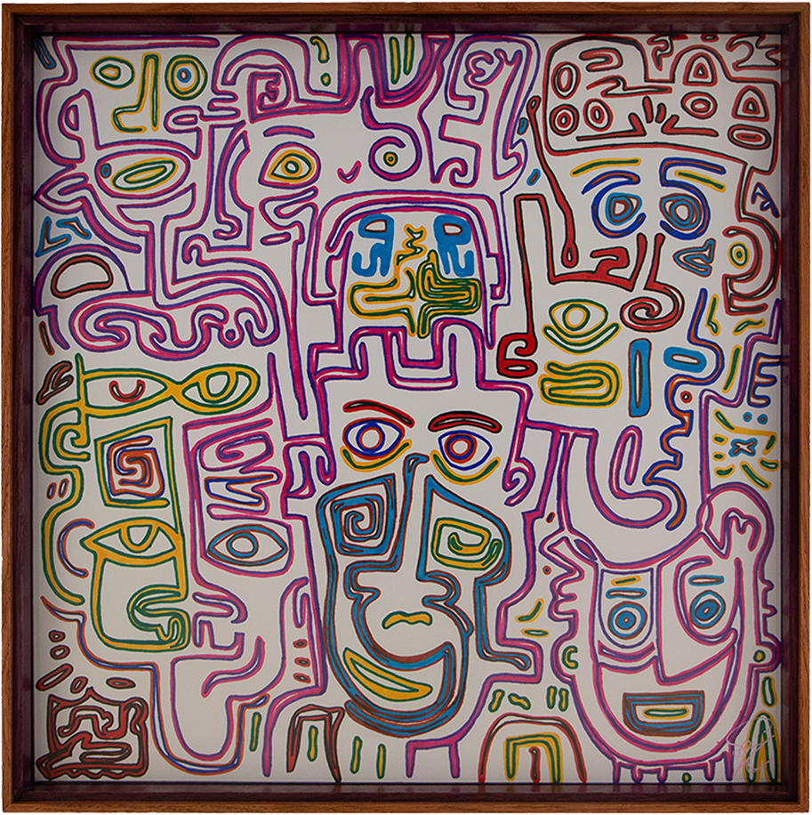 Older feeling comes close to the surface here, but it is carried by a structure that makes room for discernment. Eclipsing Gravitas: Artwork 003; framed coloured artwork on paper