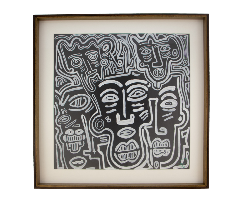 Name the heat precisely and anger turns into workable signal; tension becomes information. Metamorphic Entwining: Artwork 003; ink on paper; oak frame with a subtle wengé edge; frame accent: palissander.