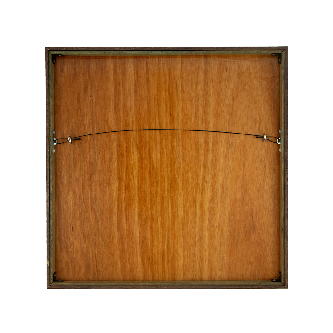 Luminous Parallax: Artwork 004 meranti wood back panel frame