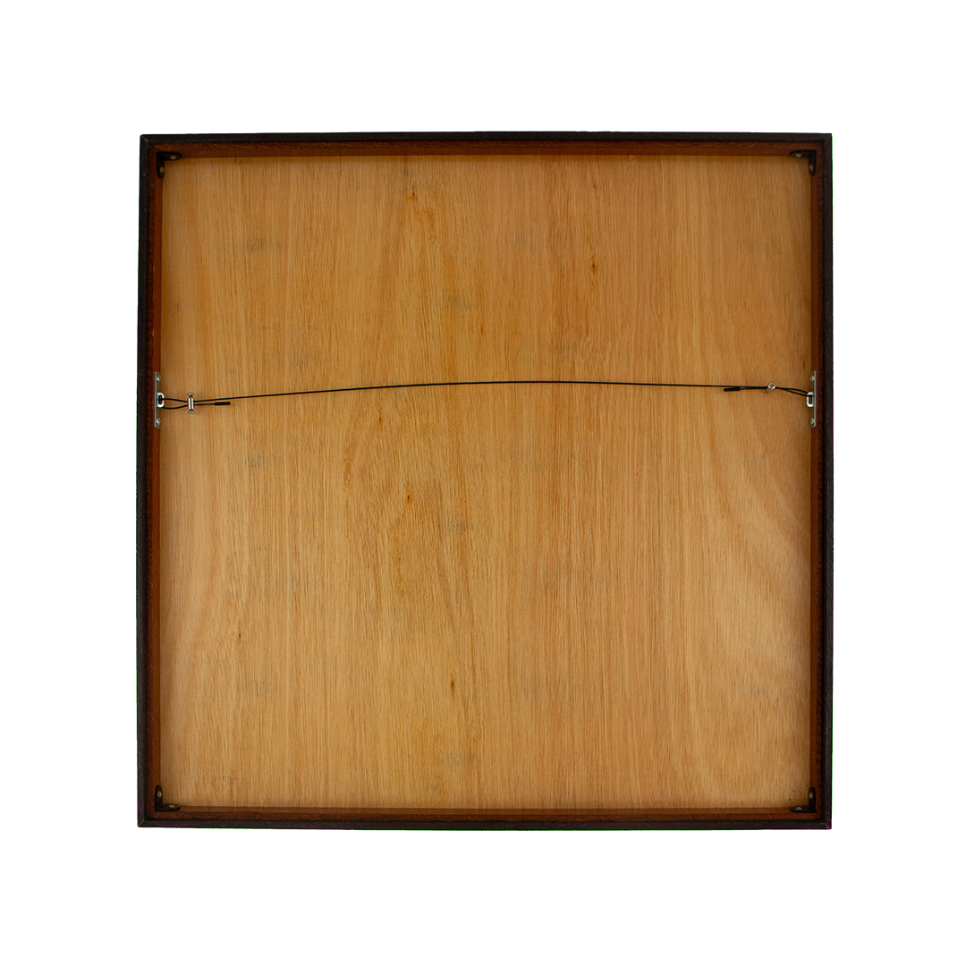 Mêlée of Discovery: Artwork 001 wooden back panel in meranti