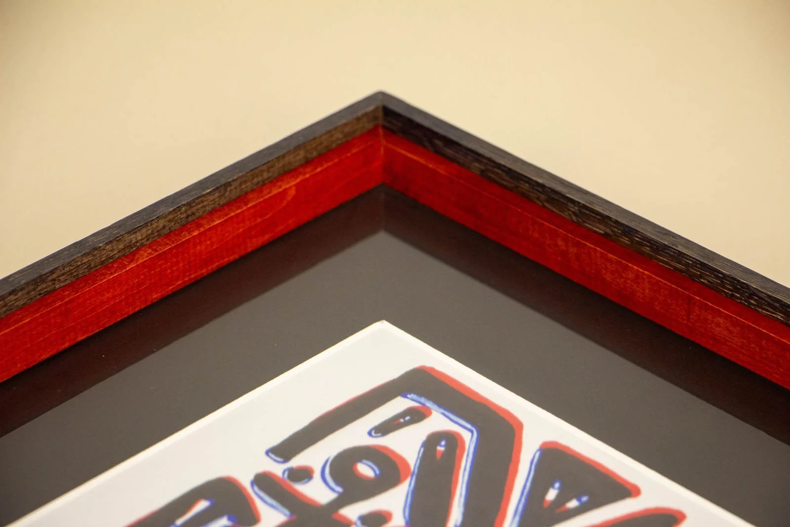 Flux Impromptu 003 frame: inside mitre, clean 45° join.