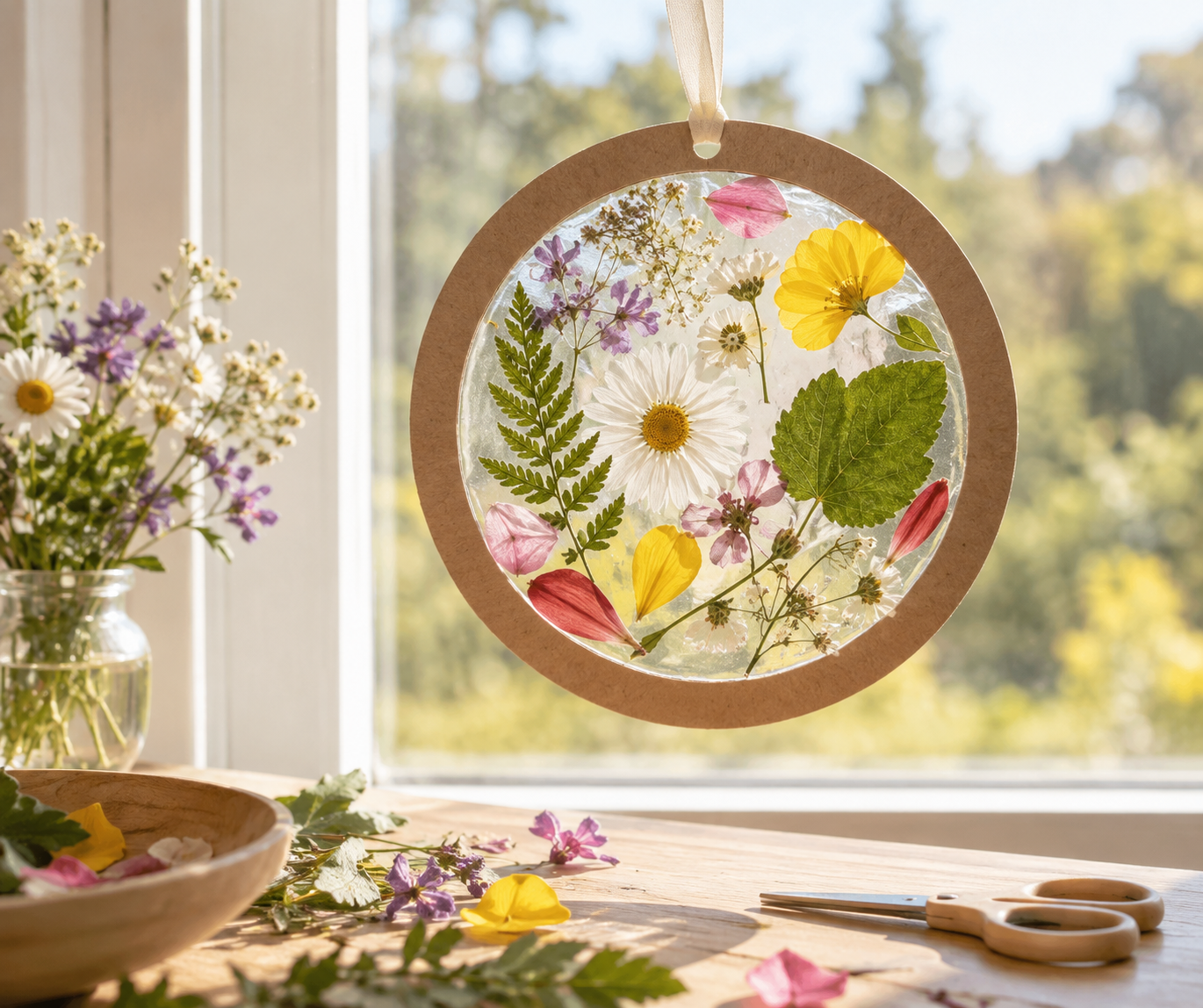 Little Hands at Home: Nature Suncatchers
