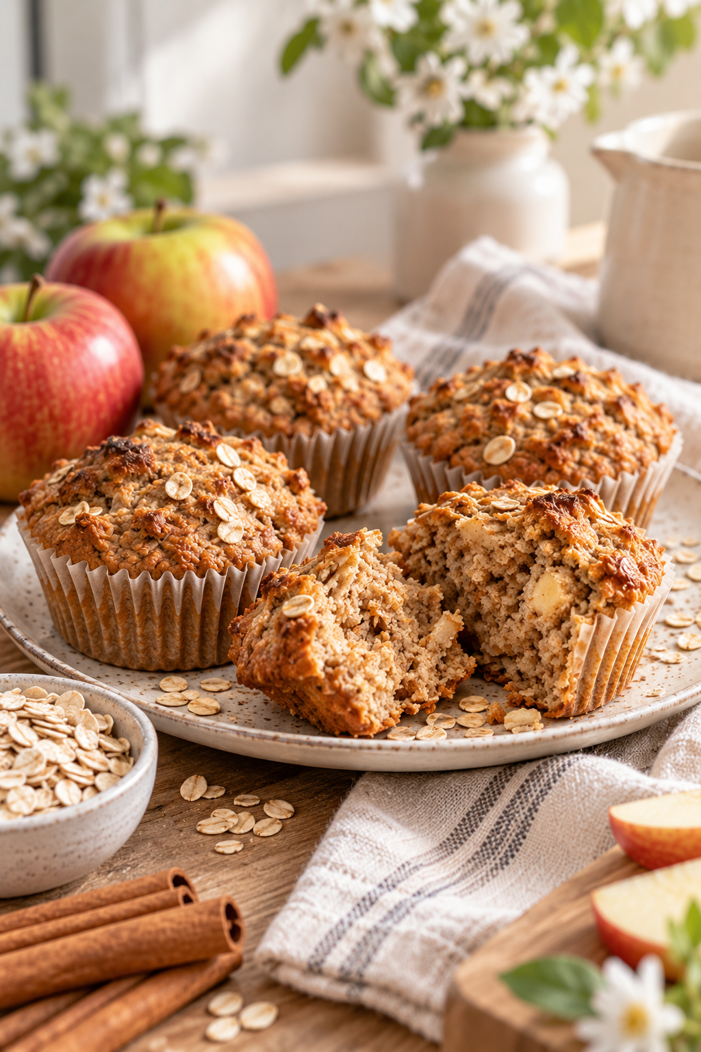 From the Little Kitchen: Apple &amp; Cinnamon Oat Muffins
