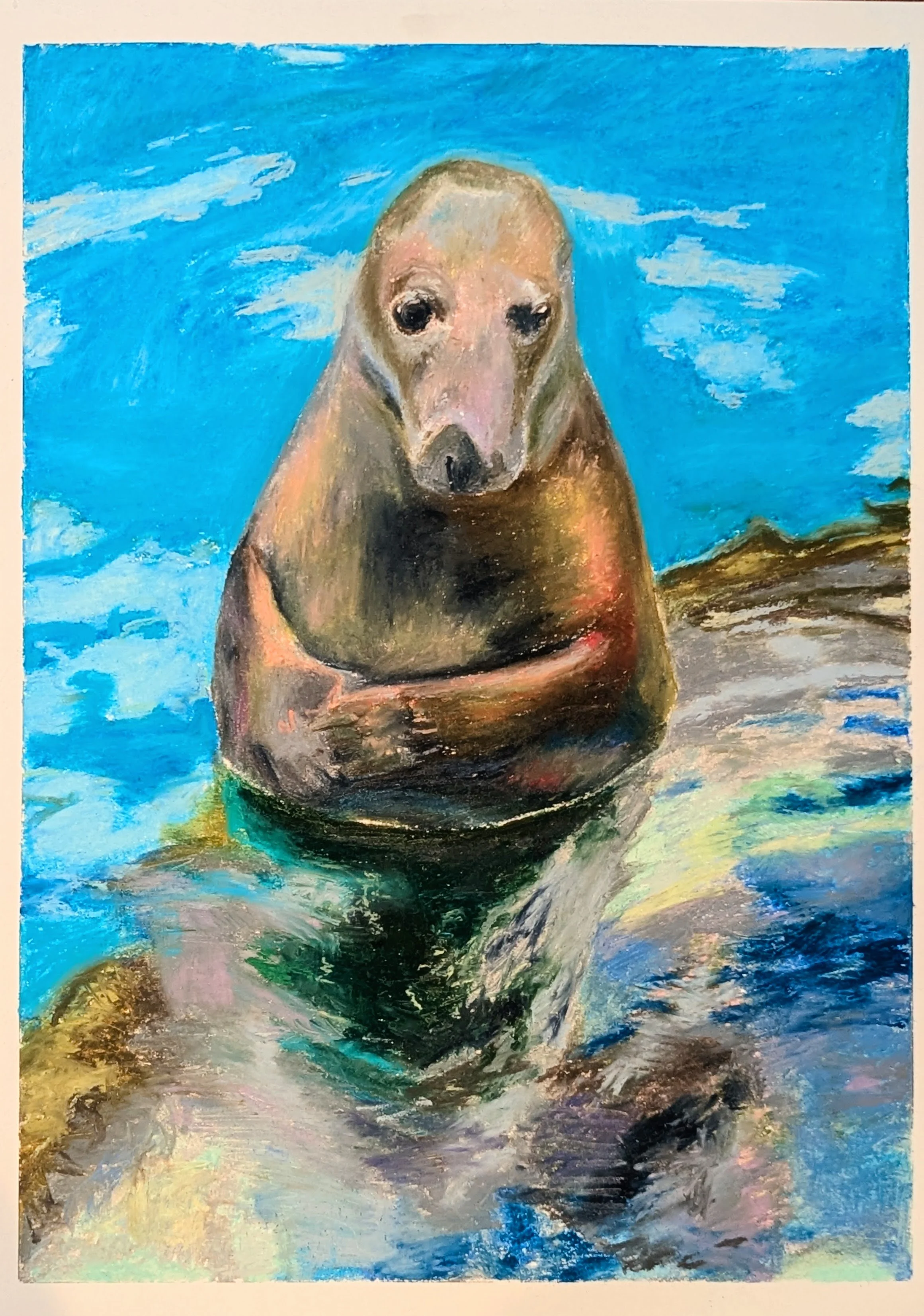 The seal
Oil Pastel on Paper
30x42cm (A3)