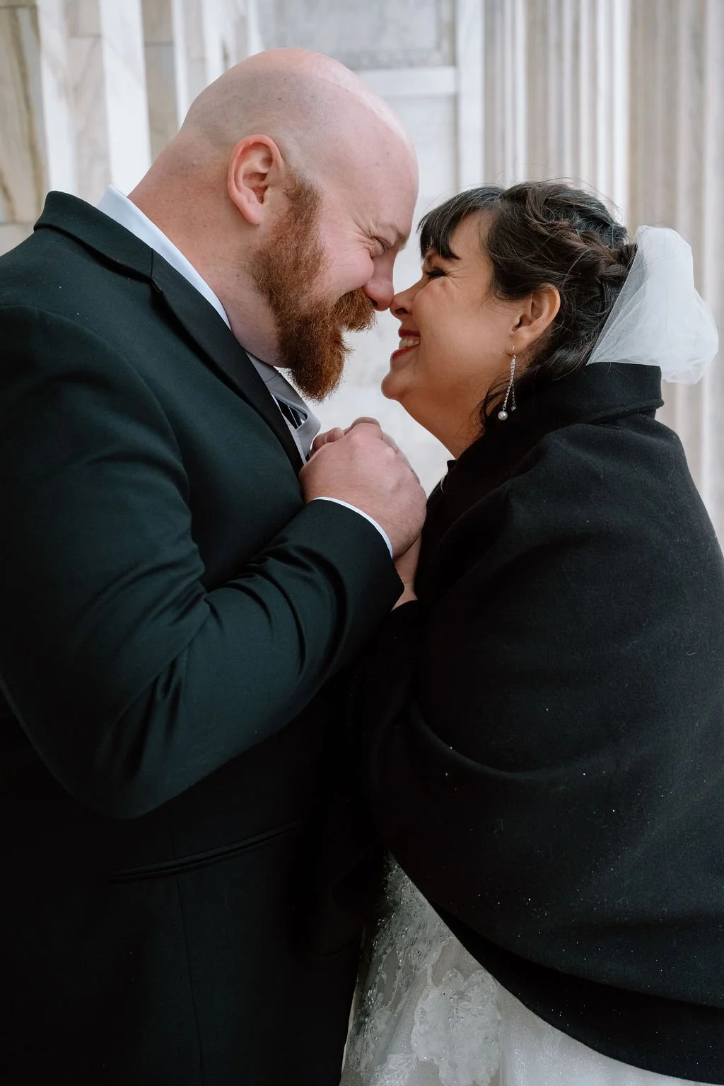 Winter wedding at One Seagate Building Downtown Toledo in Toledo, Ohio coordination by Ann Neely Events.