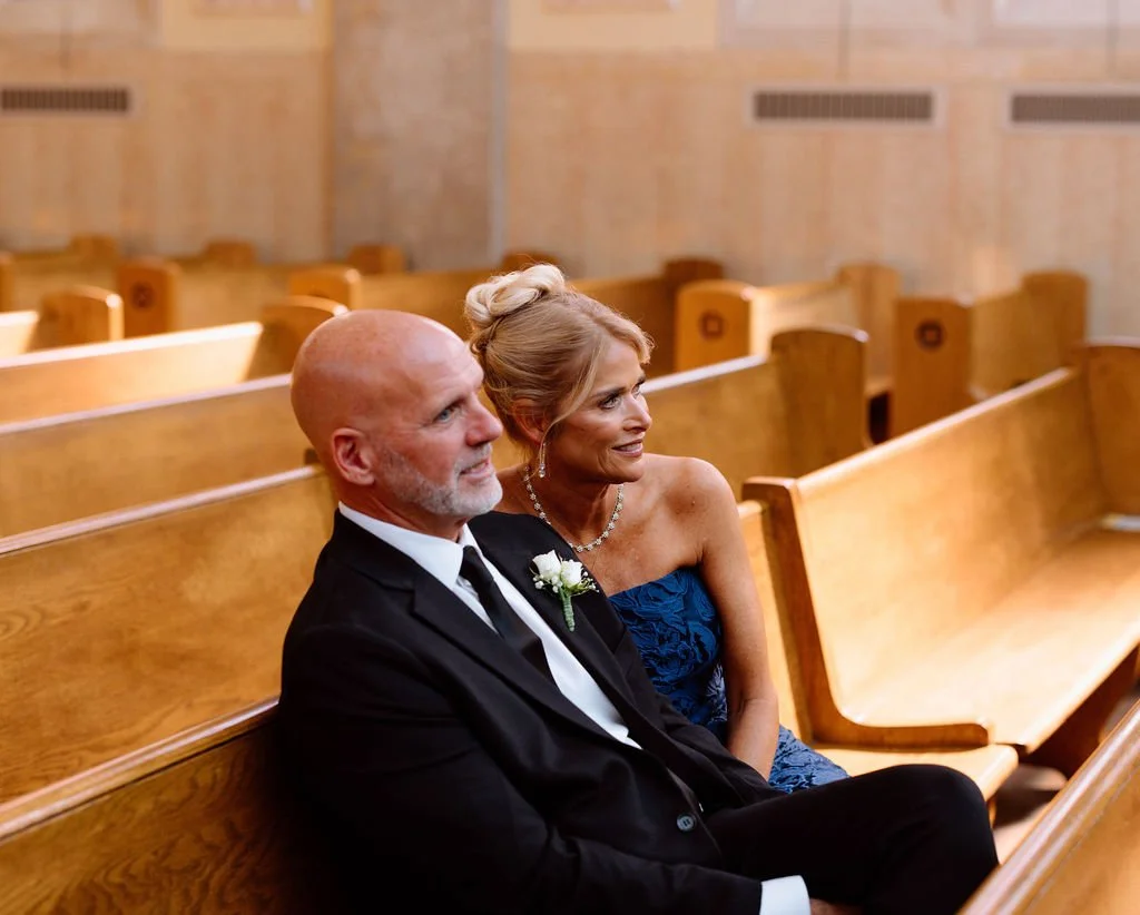 Fall wedding ceremony at Gesu Catholic Church in Toledo, Ohio coordinated by Ann Neely Events.
