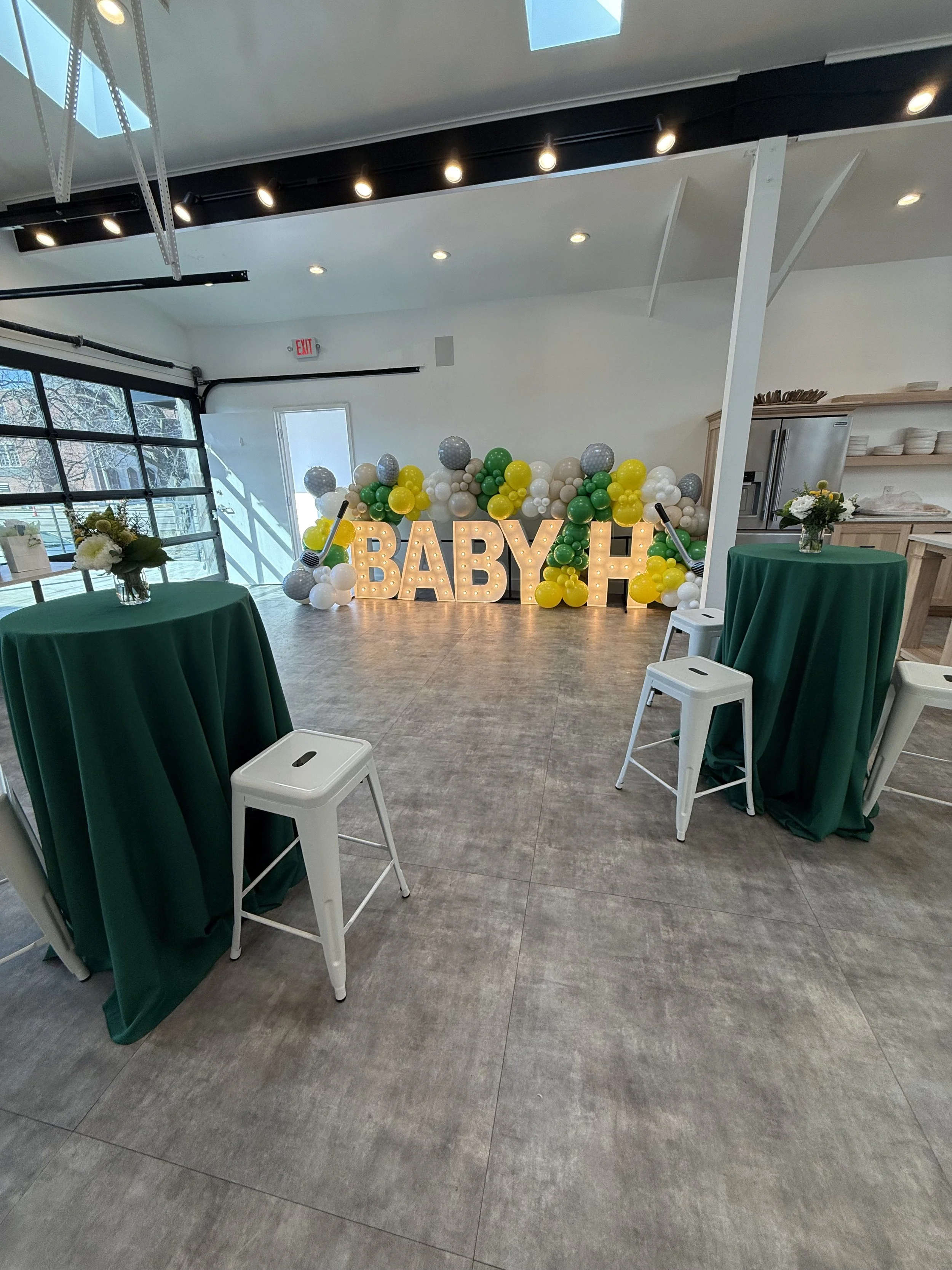 Winter baby shower at CJs on Third in Perrysburg, Ohio planning and coordination by Ann Neely Events.