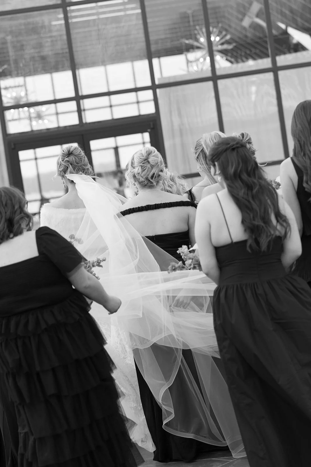 Winter wedding reception at Everhart Gathering Place in Nevada, Ohio coordinated by Ann Neely Events.