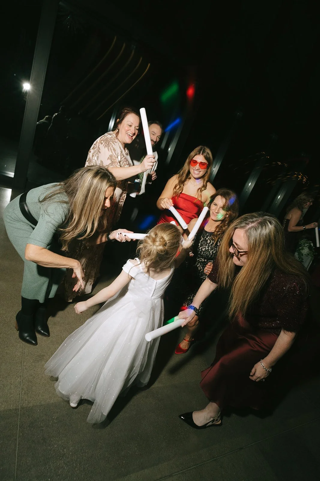 Winter wedding reception at Everhart Gathering Place in Nevada, Ohio coordinated by Ann Neely Events.