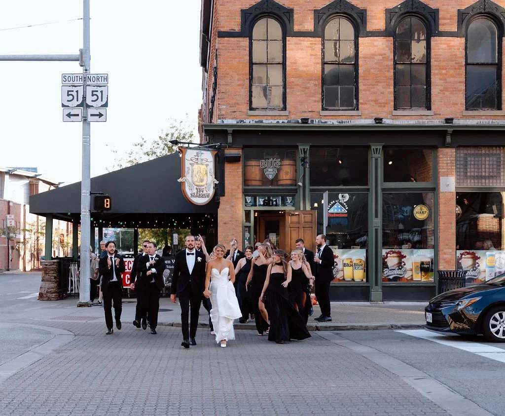 Fall wedding at Hilton Garden Inn Downtown Toledo in Toledo, Ohio coordinated by Ann Neely Events.