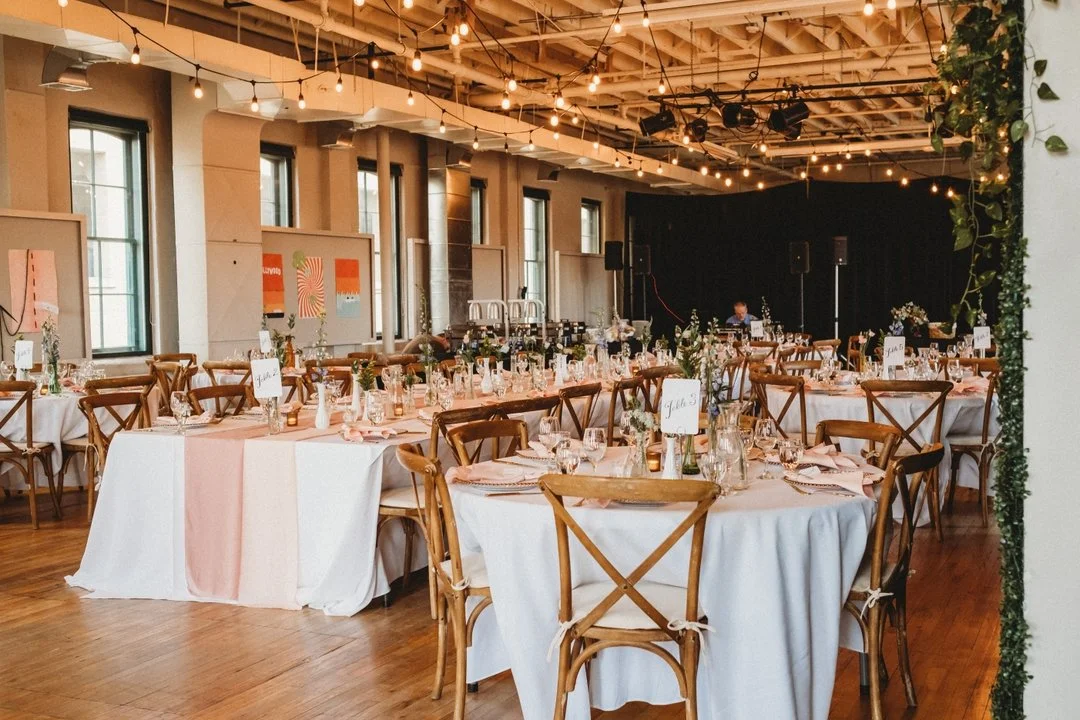 a thoughtfully styled reception&mdash;soft textures, natural florals, and a cozy, intimate feel.  @buttonfactoryarts was the perfect setting to take it all in.

@photographyfromthesoul
