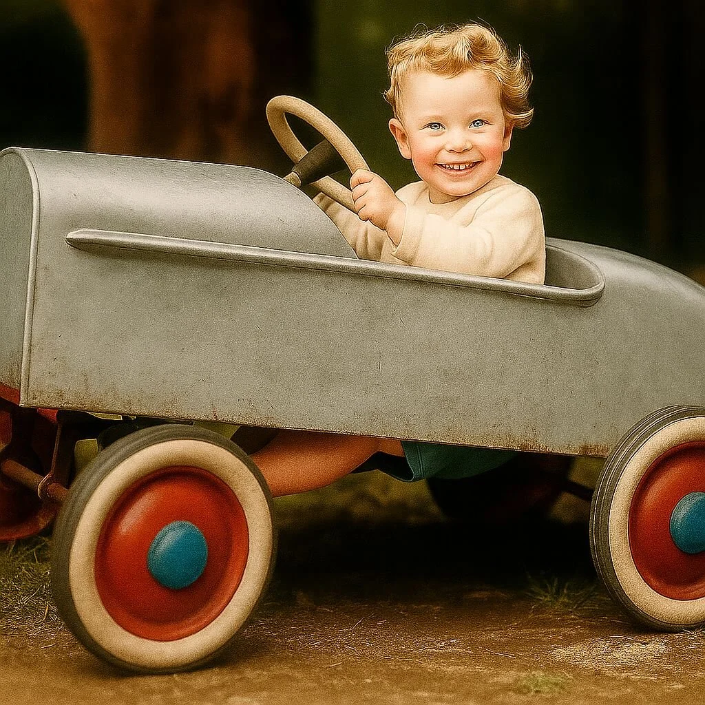 After consulting with the client and his father, who is the young man in the image, the true colours of the vehicle and its wheels were finally confirmed.