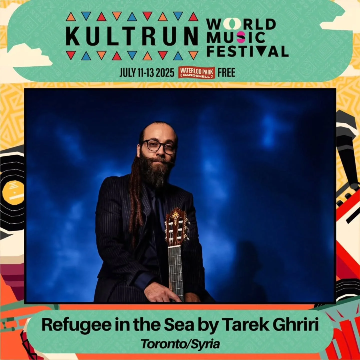 I am so glad and honored to be part of the @kultrunworldmusic this year , this Sunday at 3:30pm at Waterloo Park, ON 

Thanks to @nerudaarts.ca  and for the invitation, and thanks to @ontarioartscouncil  for the support.

And I am so grateful to shar