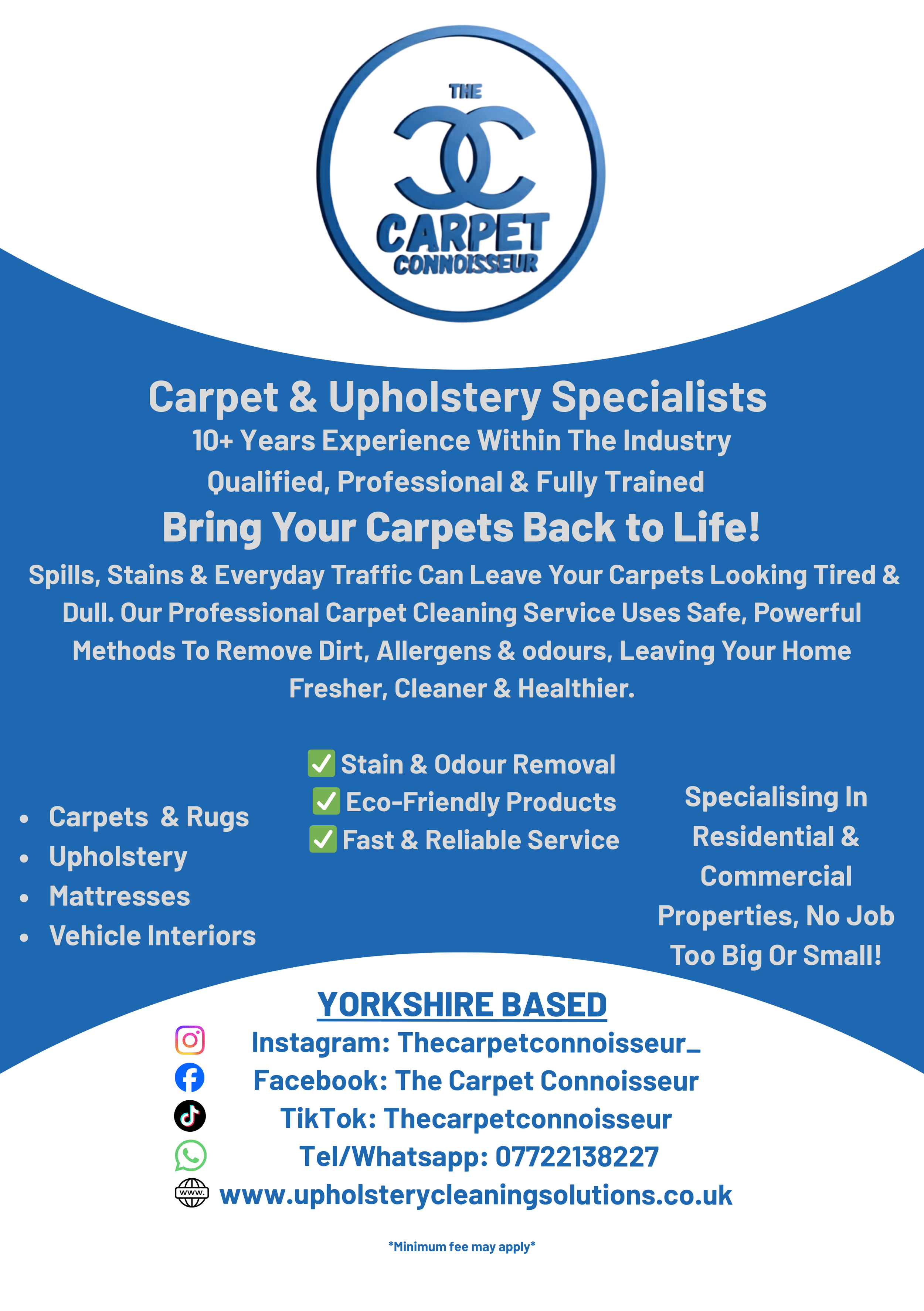 Carpet Cleaning in West Yorkshire (Leeds, Wakefield, Bradford, Huddersfield, Halifax)