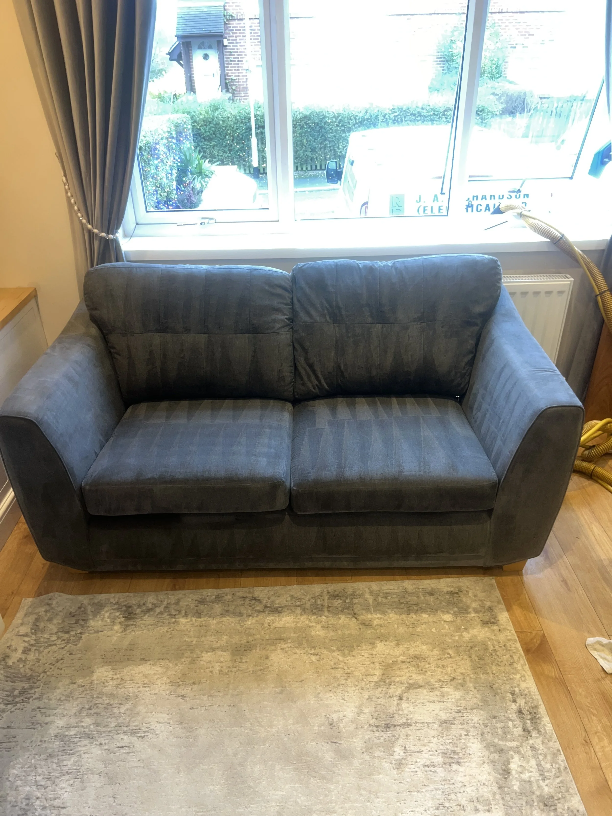 Professionally cleaned upholstery