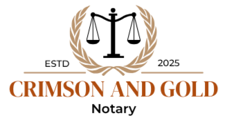 Crimson and Gold Notary