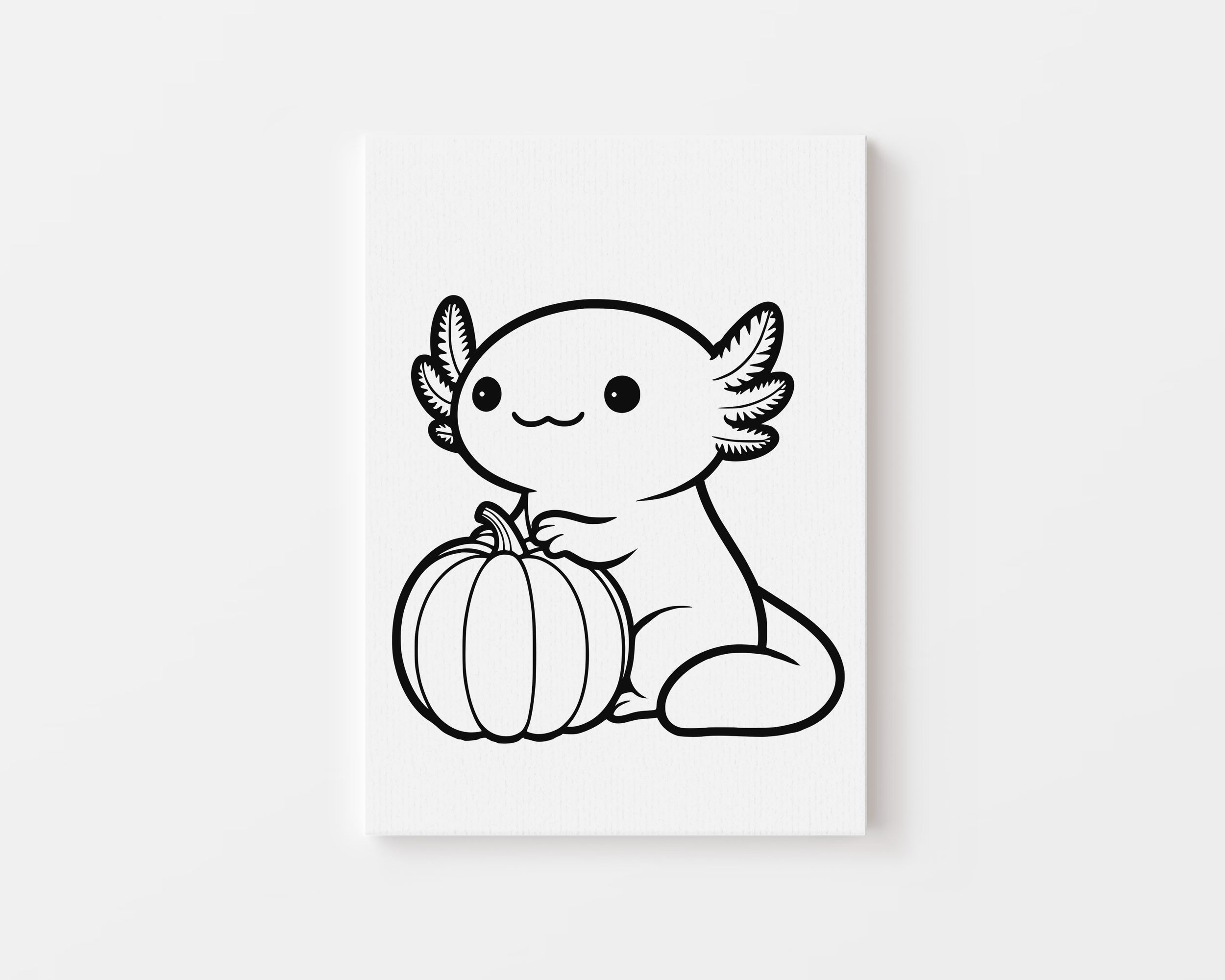 Pumpkin Axolotl Canvas