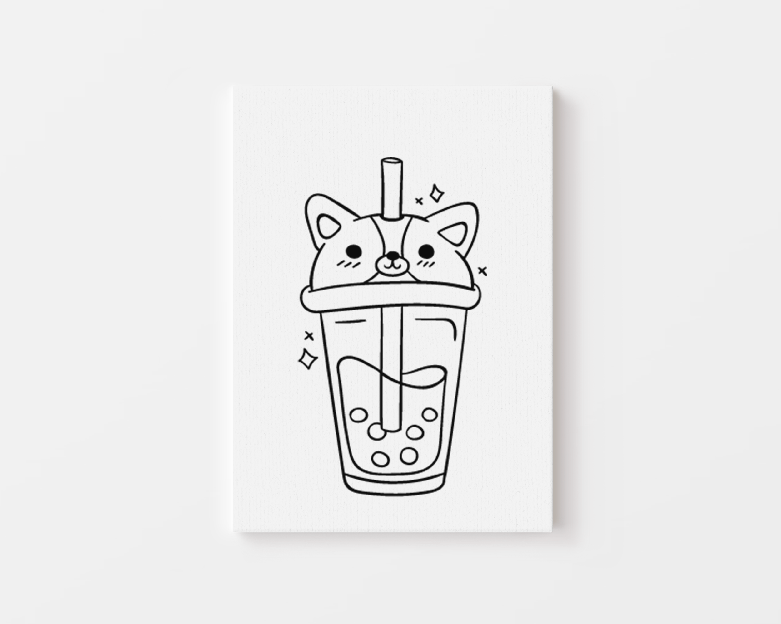 Puppy Boba Canvas