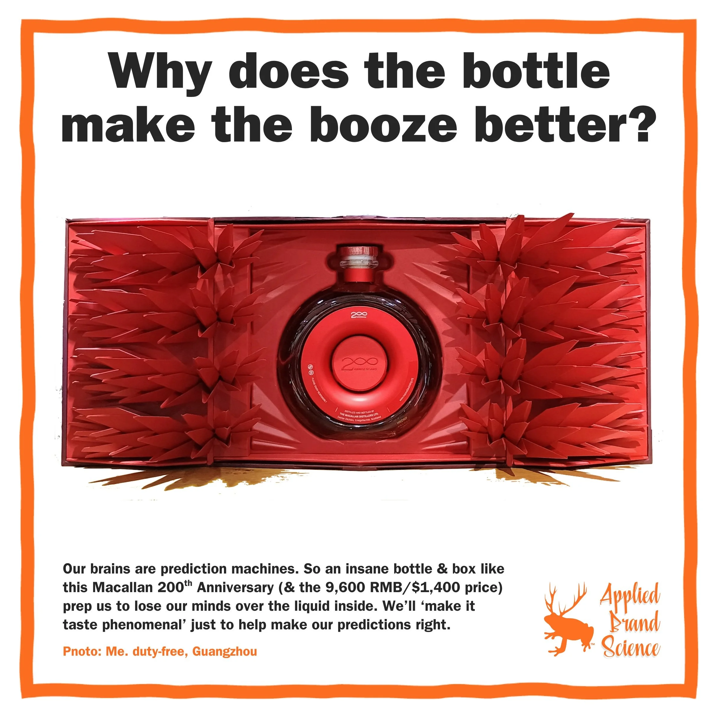 Why does the bottle make the booze taste better?