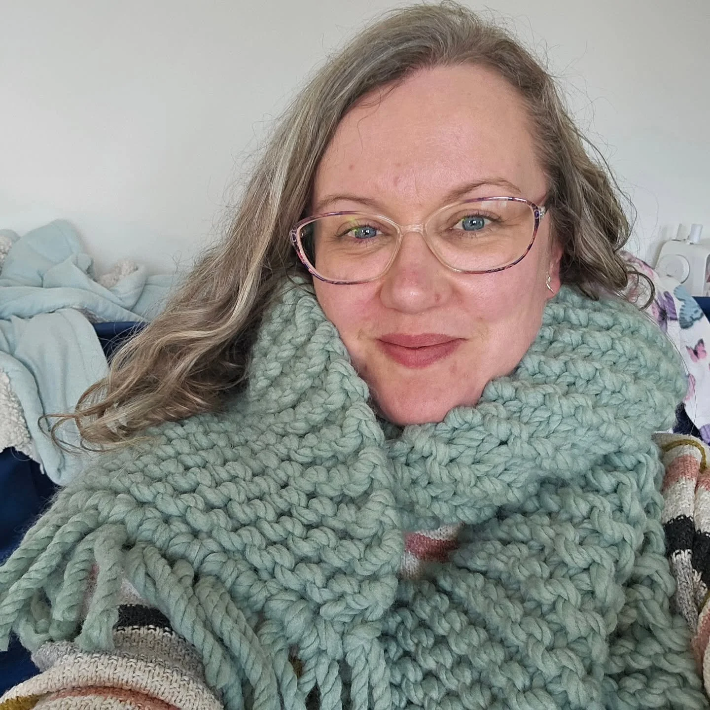 I've been getting my self care fix through creativity recently and today finished the scarf I have been knitting. Although it may have to wait until later in the year for its debut outside! 

Creativity is a great way to be mindful as it often takes 