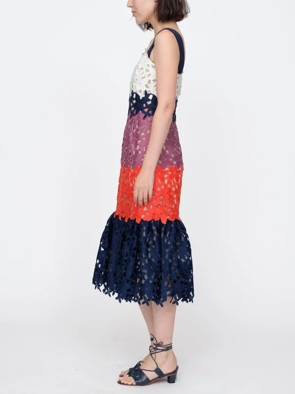 Romantic novelty with vibrant colorplay. Now Available at @lushlife.shop 

Sourced from SEA NEW YORK, the Maisey Dress. Size US 6.

Crafted in intricate colorblock floral lace (with a full lining for ease), this dress features a square neckline and w