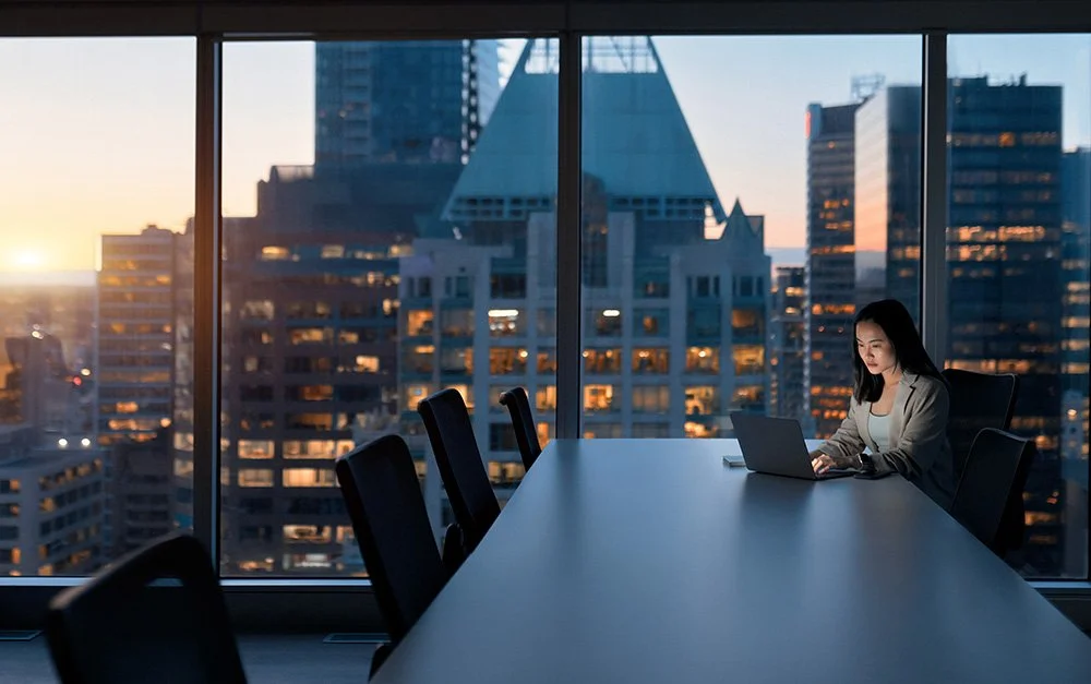 Woman in office