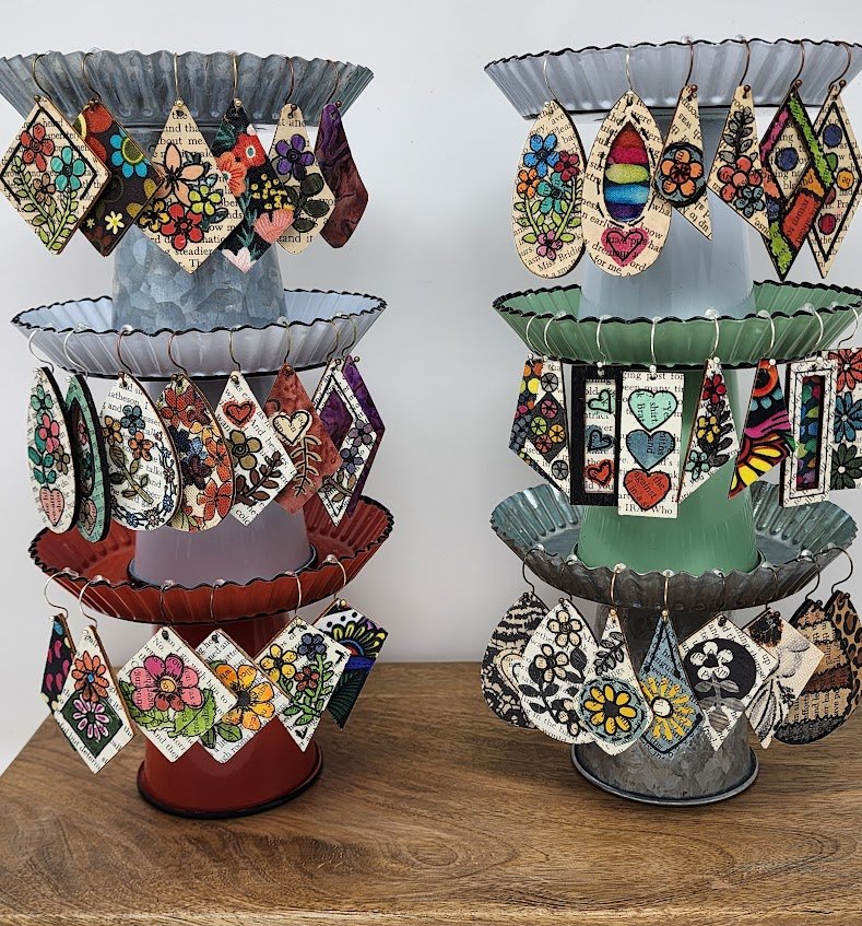 Book Page Earrings // 11-23 **Sunday** // 1-3p