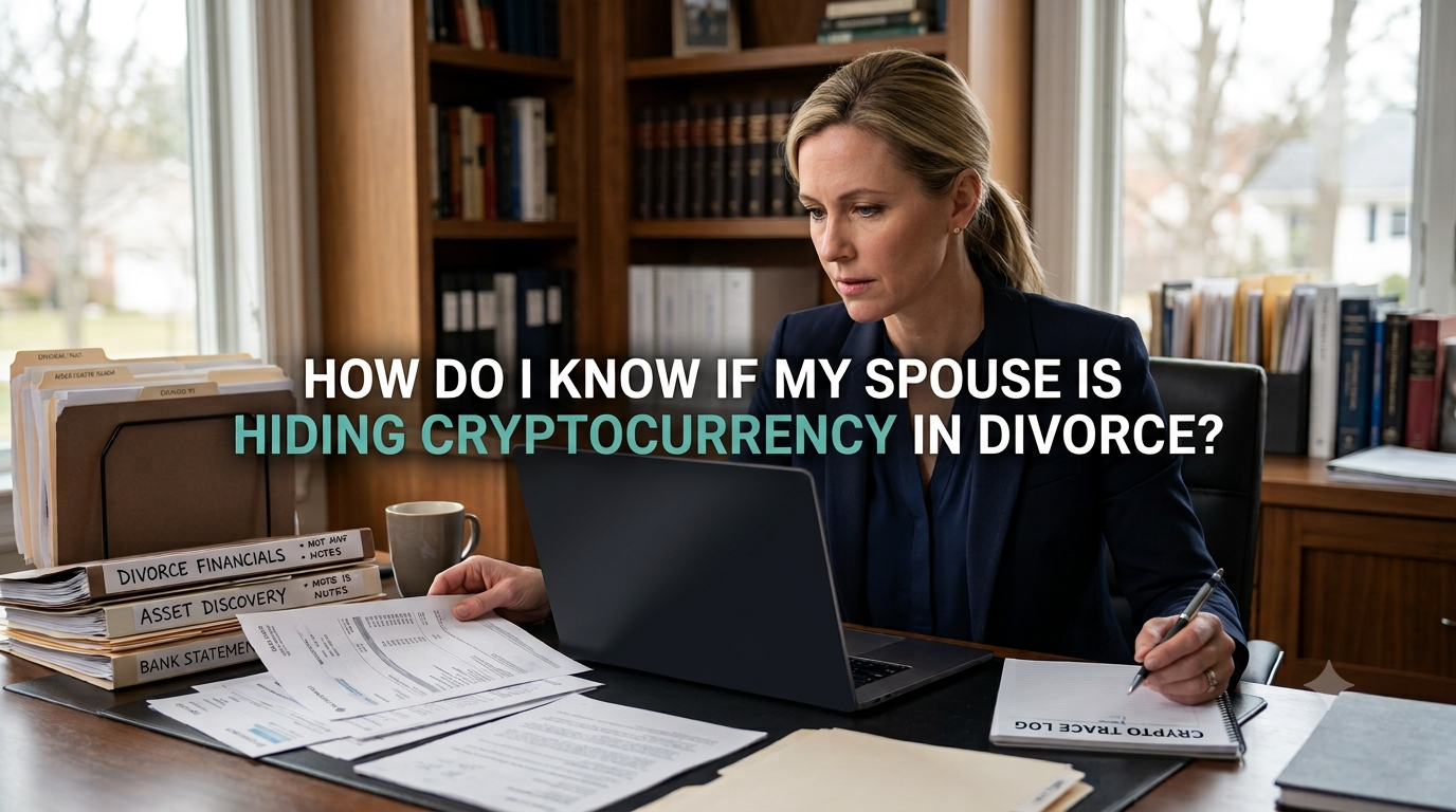 How do I know if my spouse is hiding cryptocurrency in divorce?