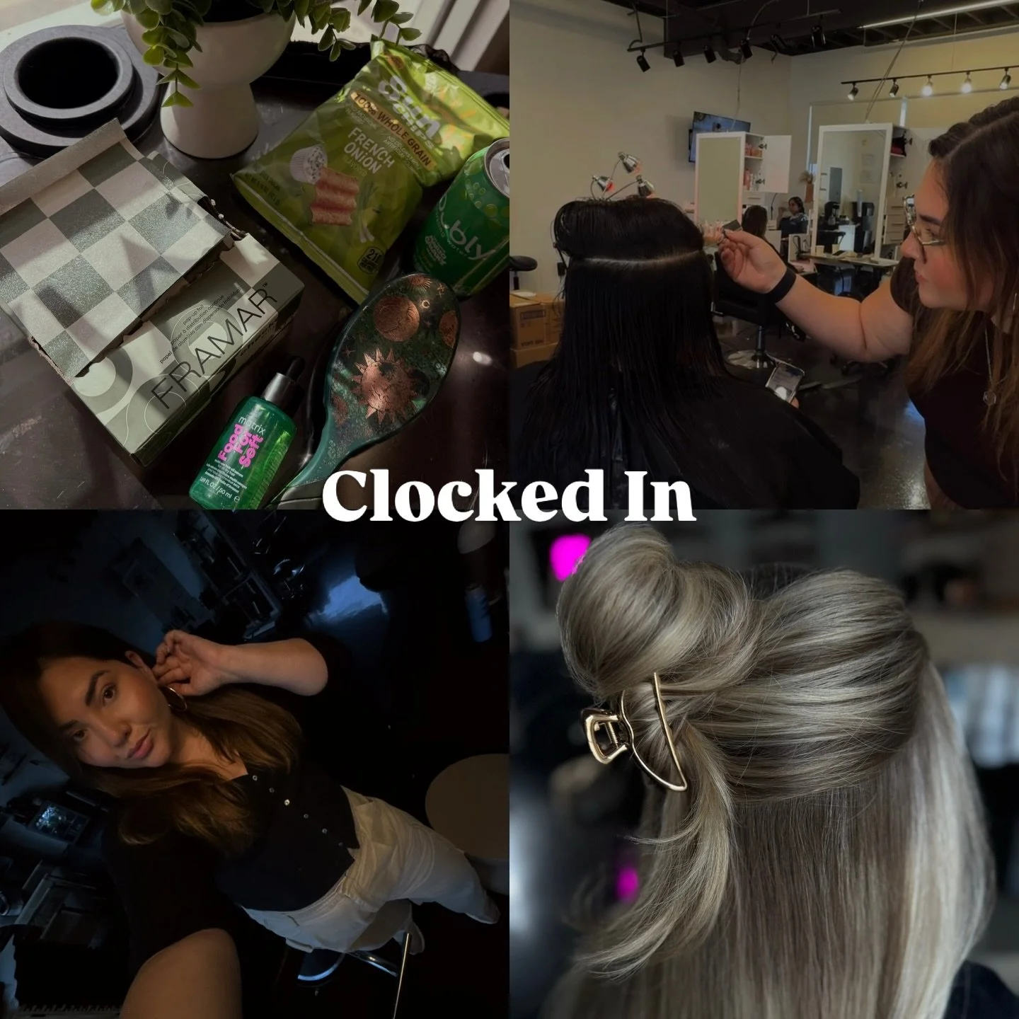Two versions of me, both iconic ✨ 
#hairstylistlife