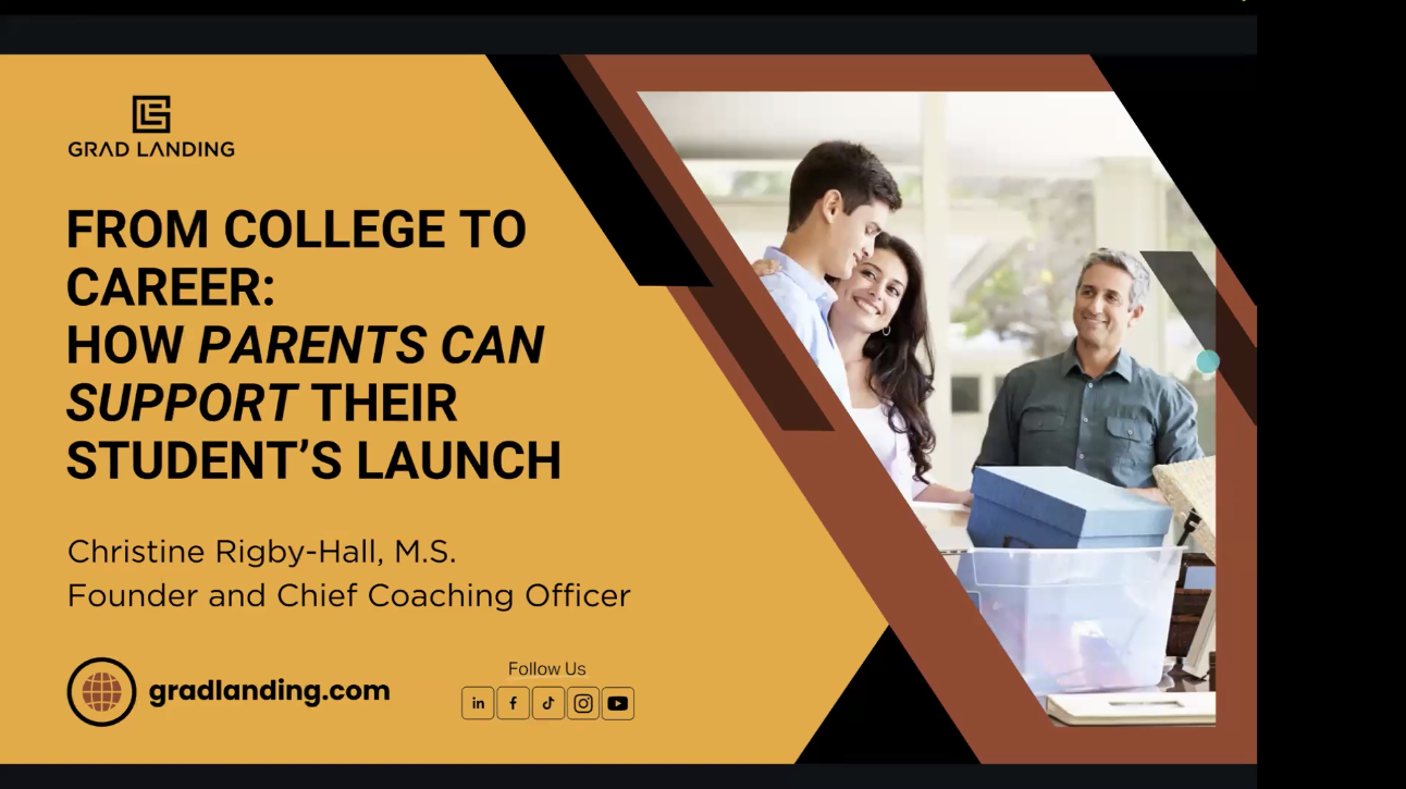 Webinar: From College to Career: How Parents Can Support Their Student’s Launch