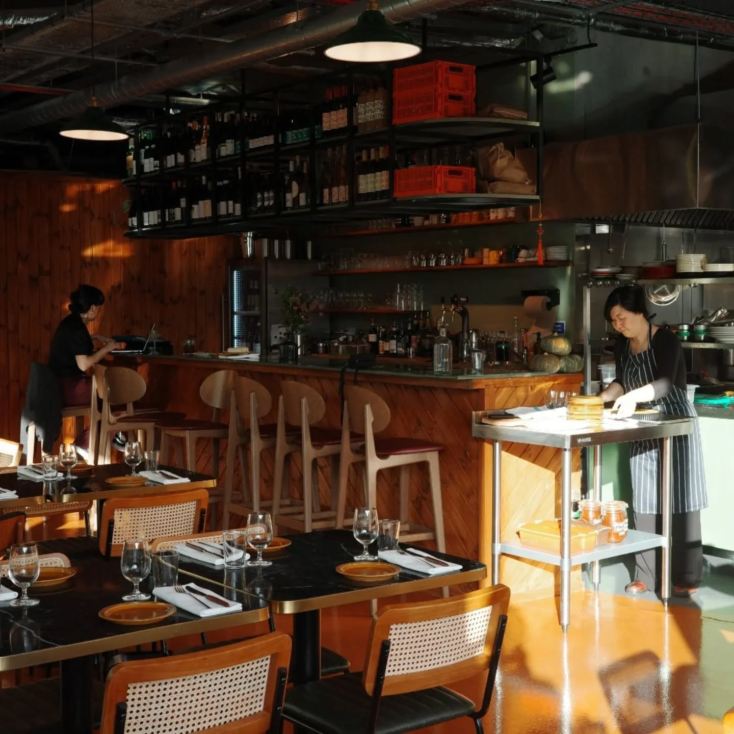 @weiszklaudia &amp; @emilyzchia gearing up for the first week of December.

We still have some space for Christmas feasting menus send us an email to hello@dockleyroadkitchen.com for enquiries