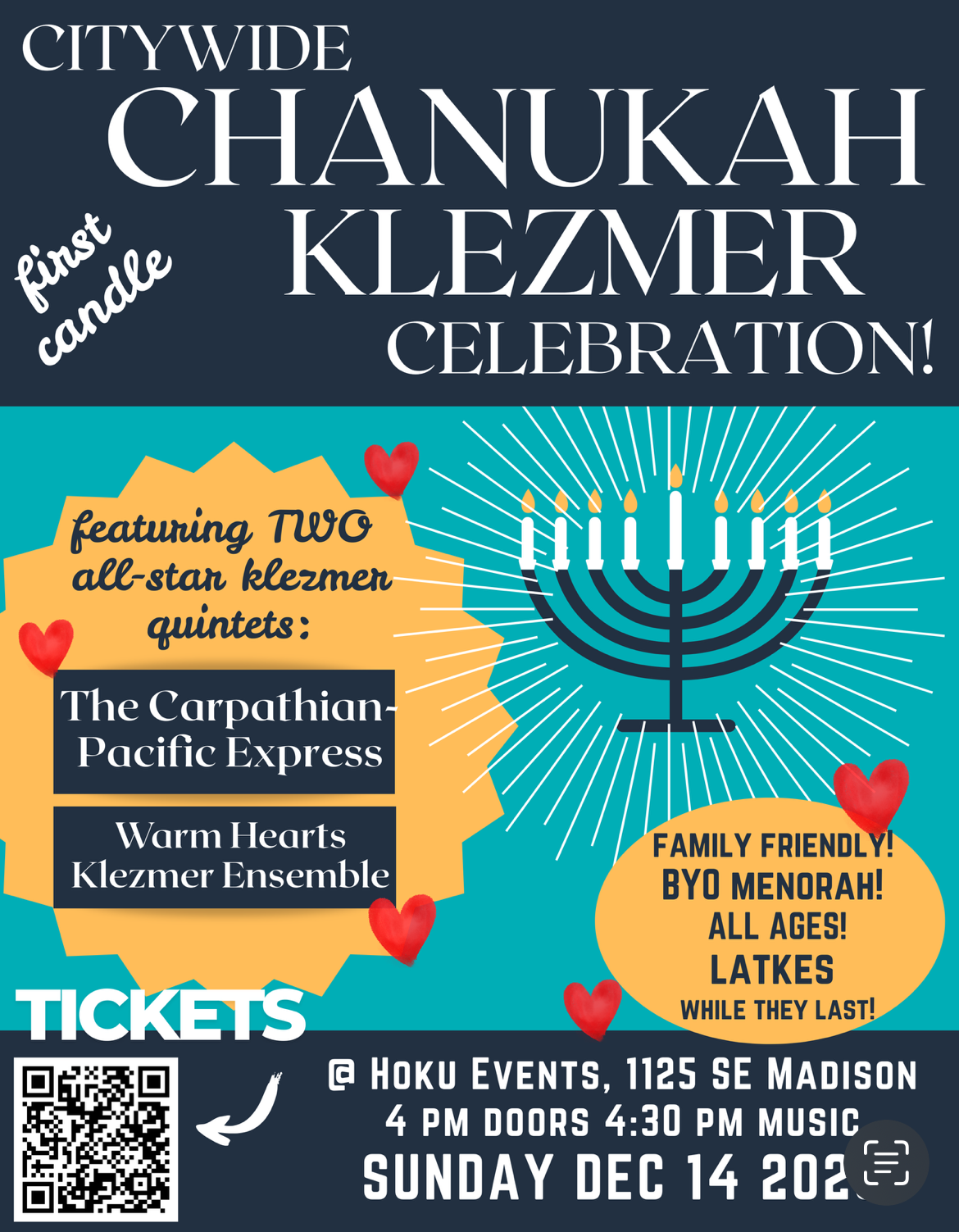 "First Candle" Citywide Chanukah Celebration