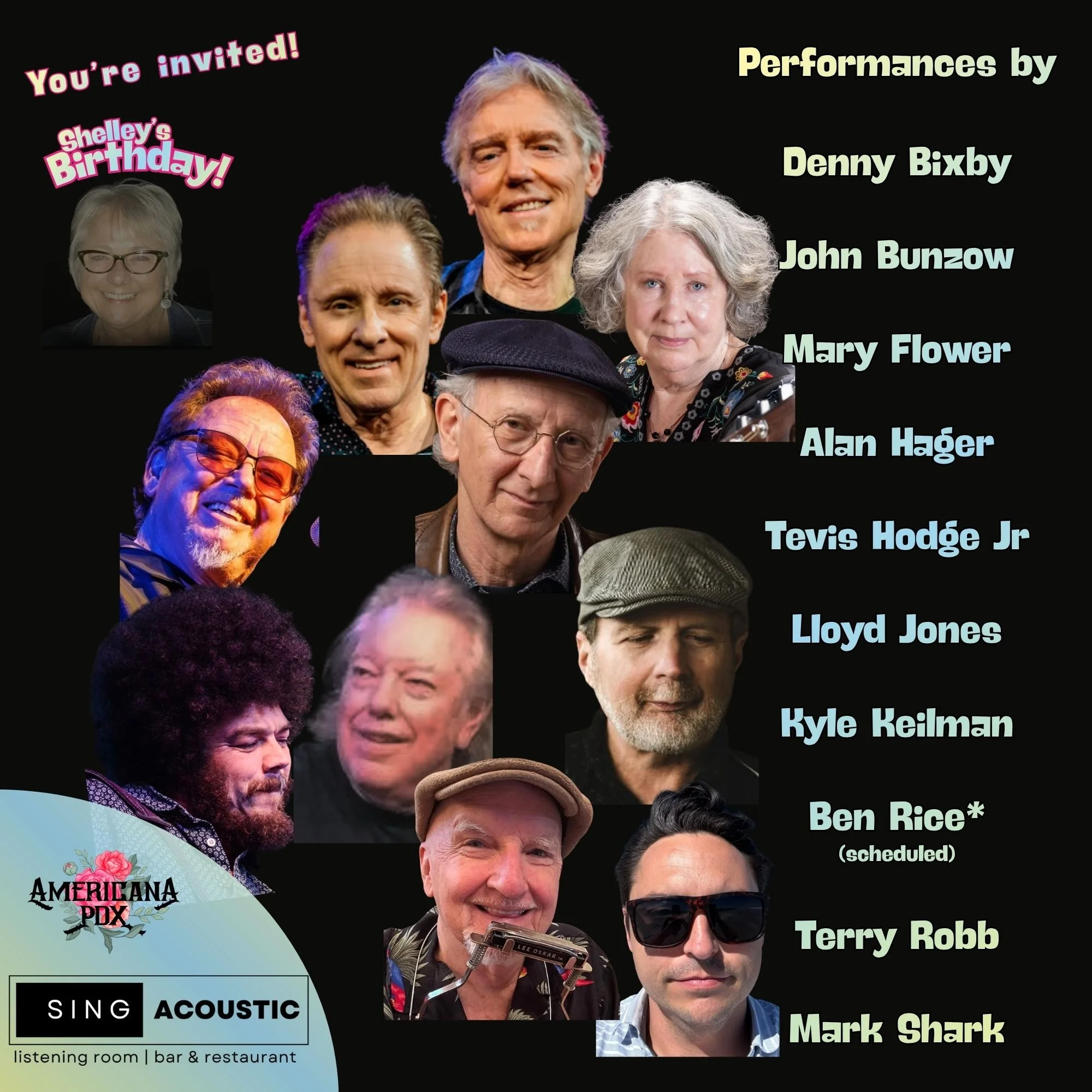 Shelley's 75th BDAY-Acoustic Showcase