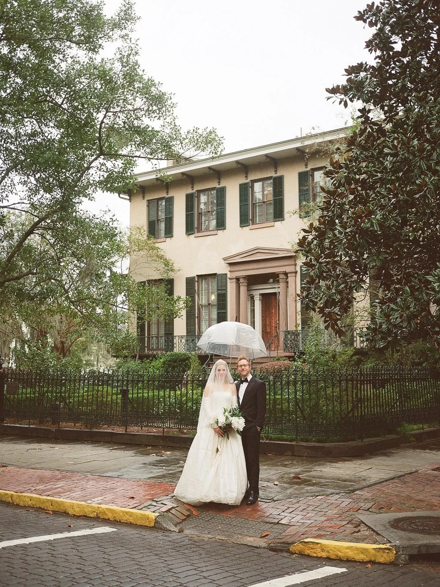 film from last fall at john &amp; gray&rsquo;s sweet, rainy day in Savannah, Georgia 🦢🎞️ &mdash; a day full of vows in a cozy little room at the house, unbridled joy, readings of little women at the ceremony and cups of deep gladness and joyful tea