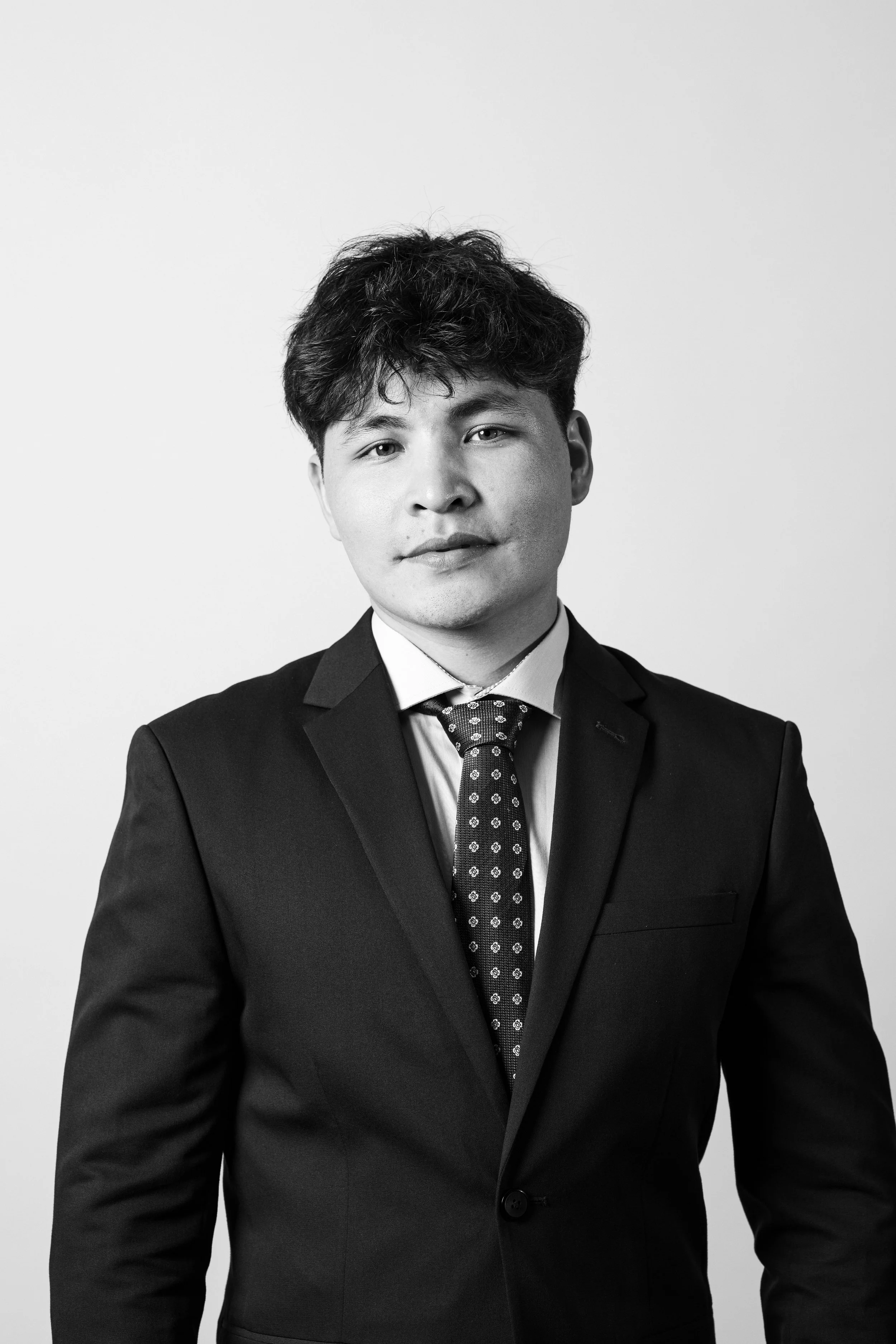 Portrait in schwarz weiss