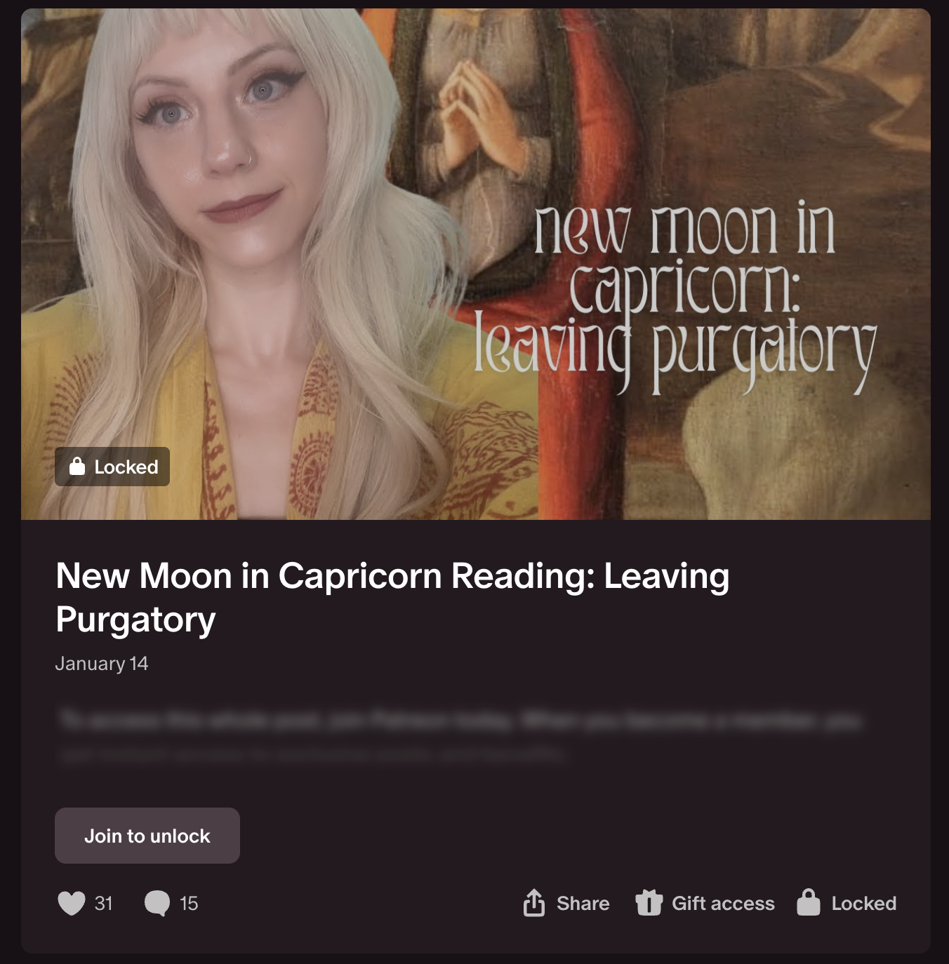ruby wolfs's patreon teaching new moon in capricorn