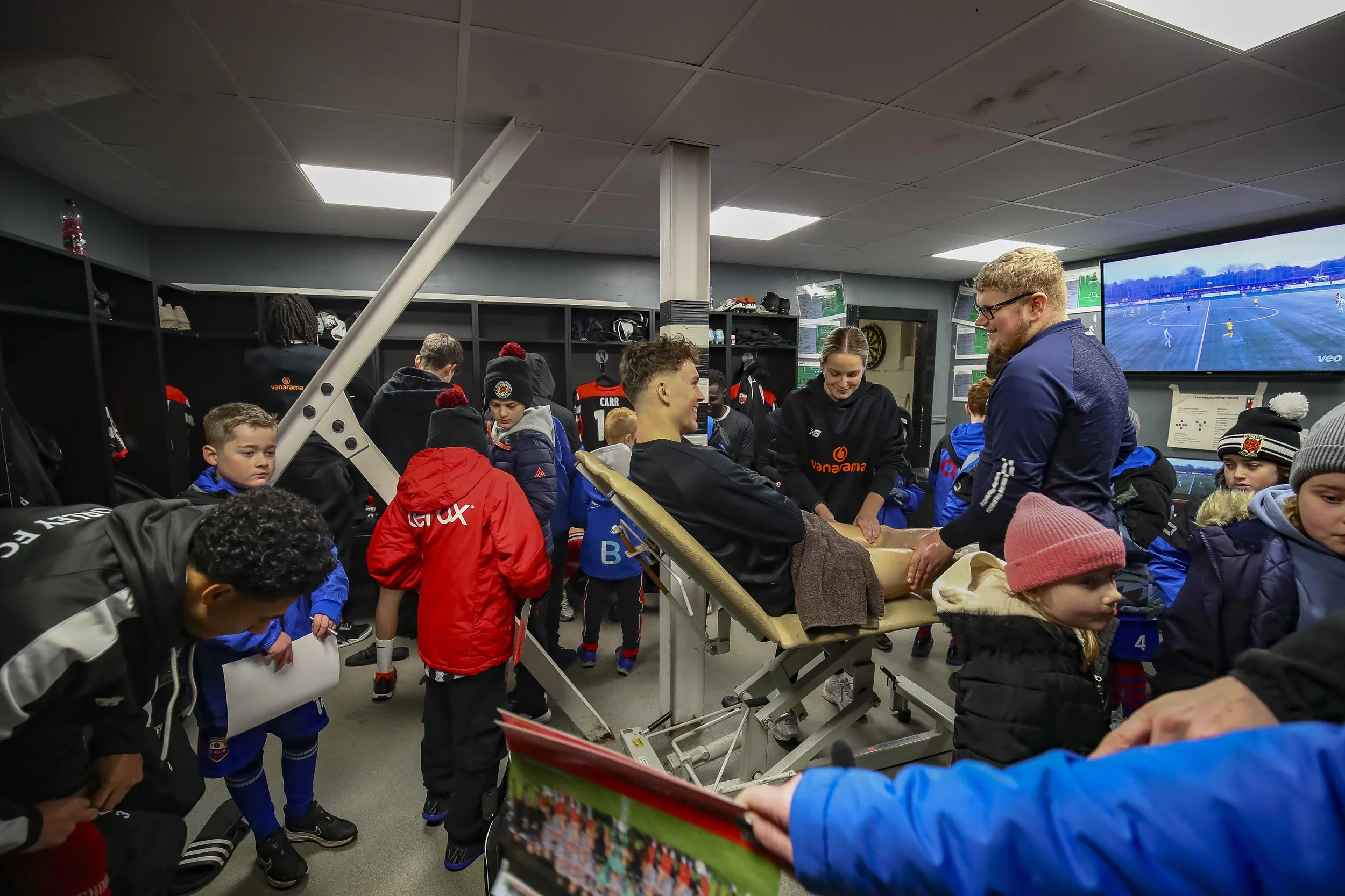 Treating a player at Chorley FC while on placement with the club as a final year uni student