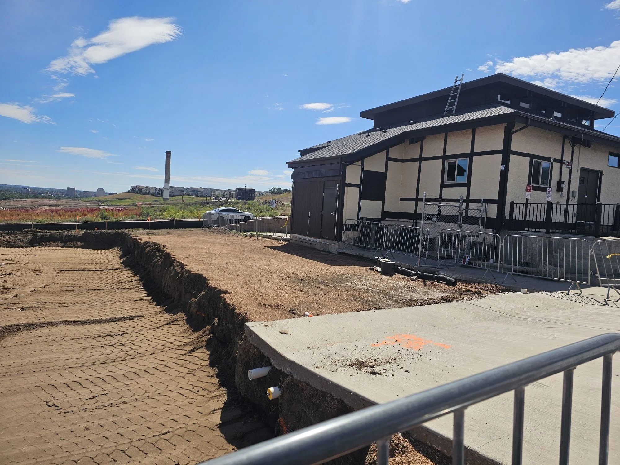 digging out the area where the new worship center will go