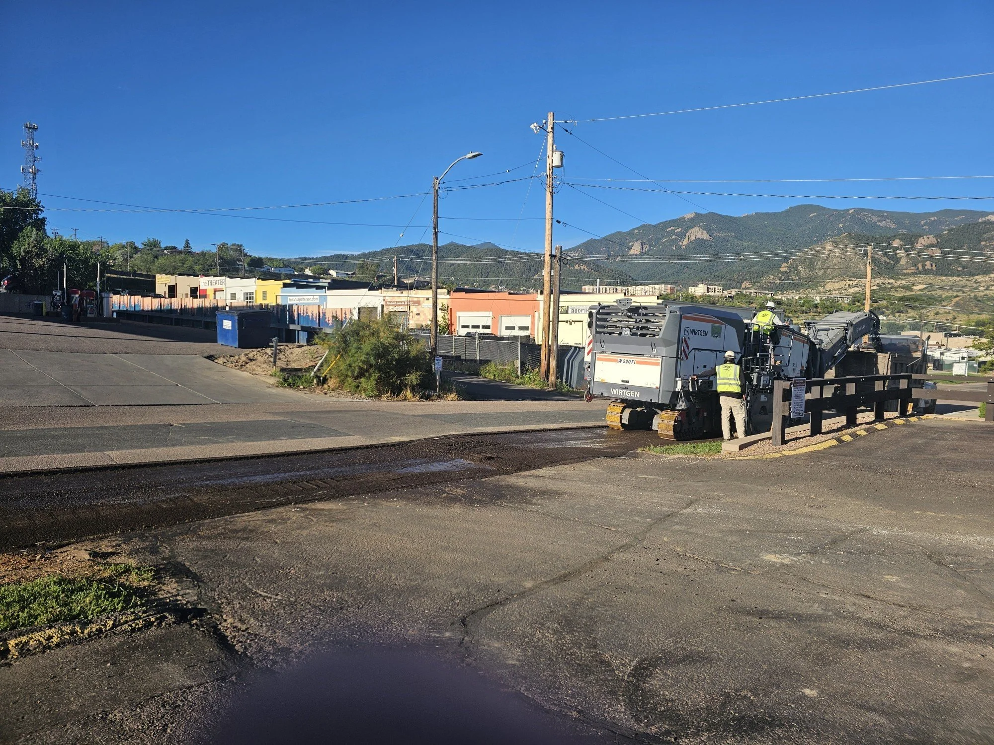 asphalt work begins on Busch Avenue