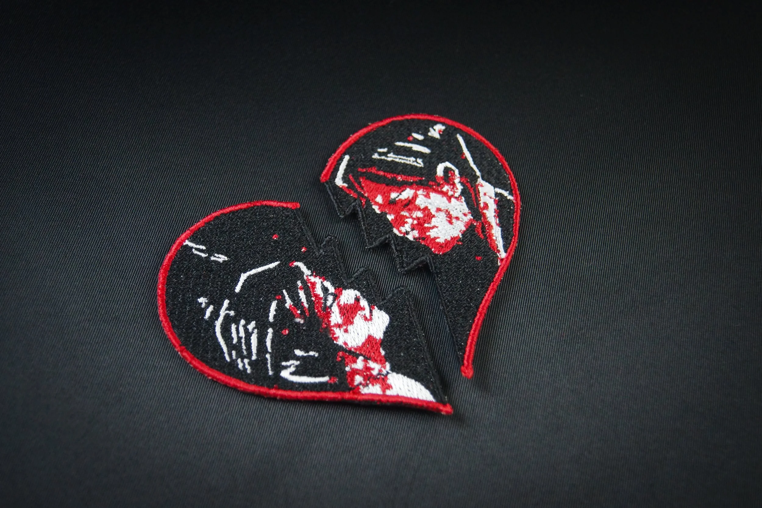 Demolition Lovers Broken Heart Friendship Embroidered Iron-Patch