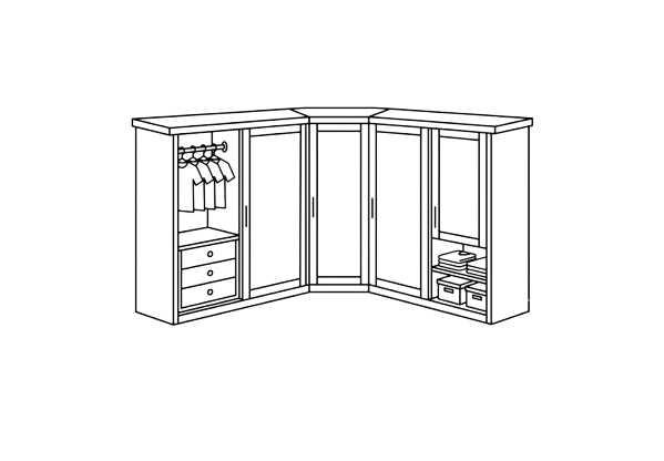 Modular / Custom Wardrobe System (e.g., IKEA PAX)
