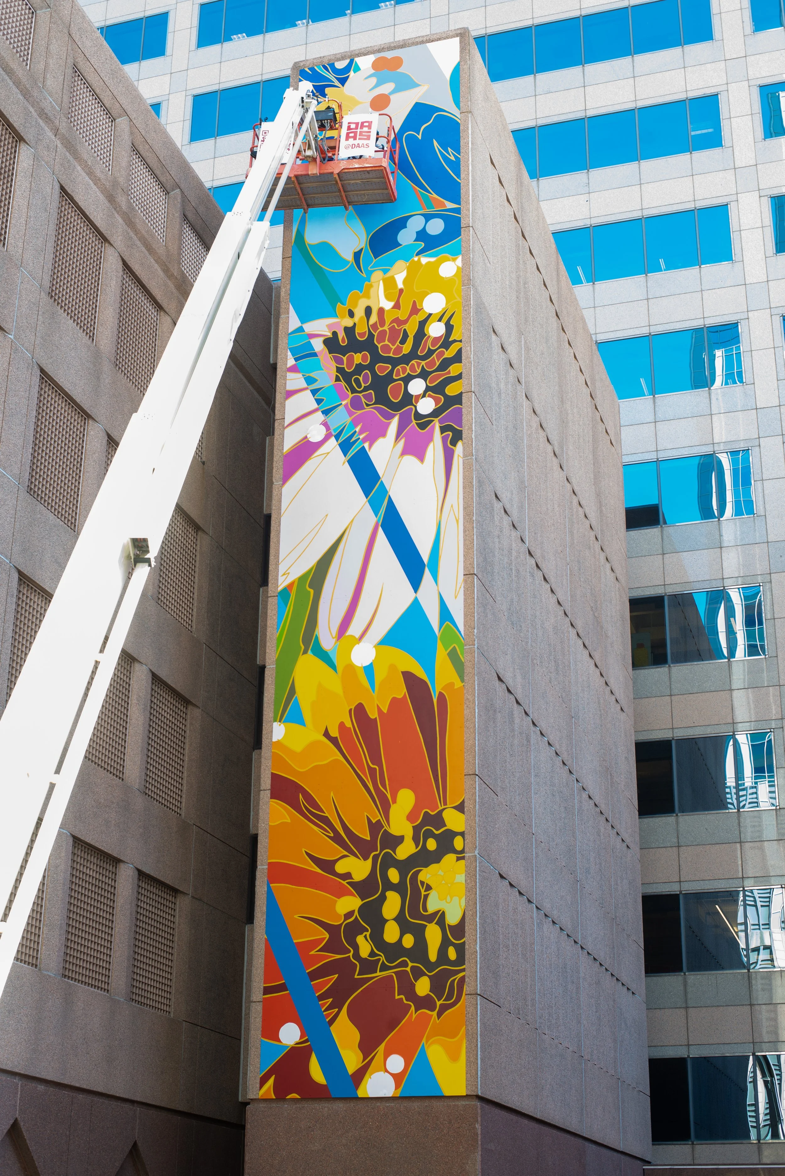 Where The Wildflowers Grow mural at 301 Congress Avenue downtown Austin Texas — DAAS.jpg