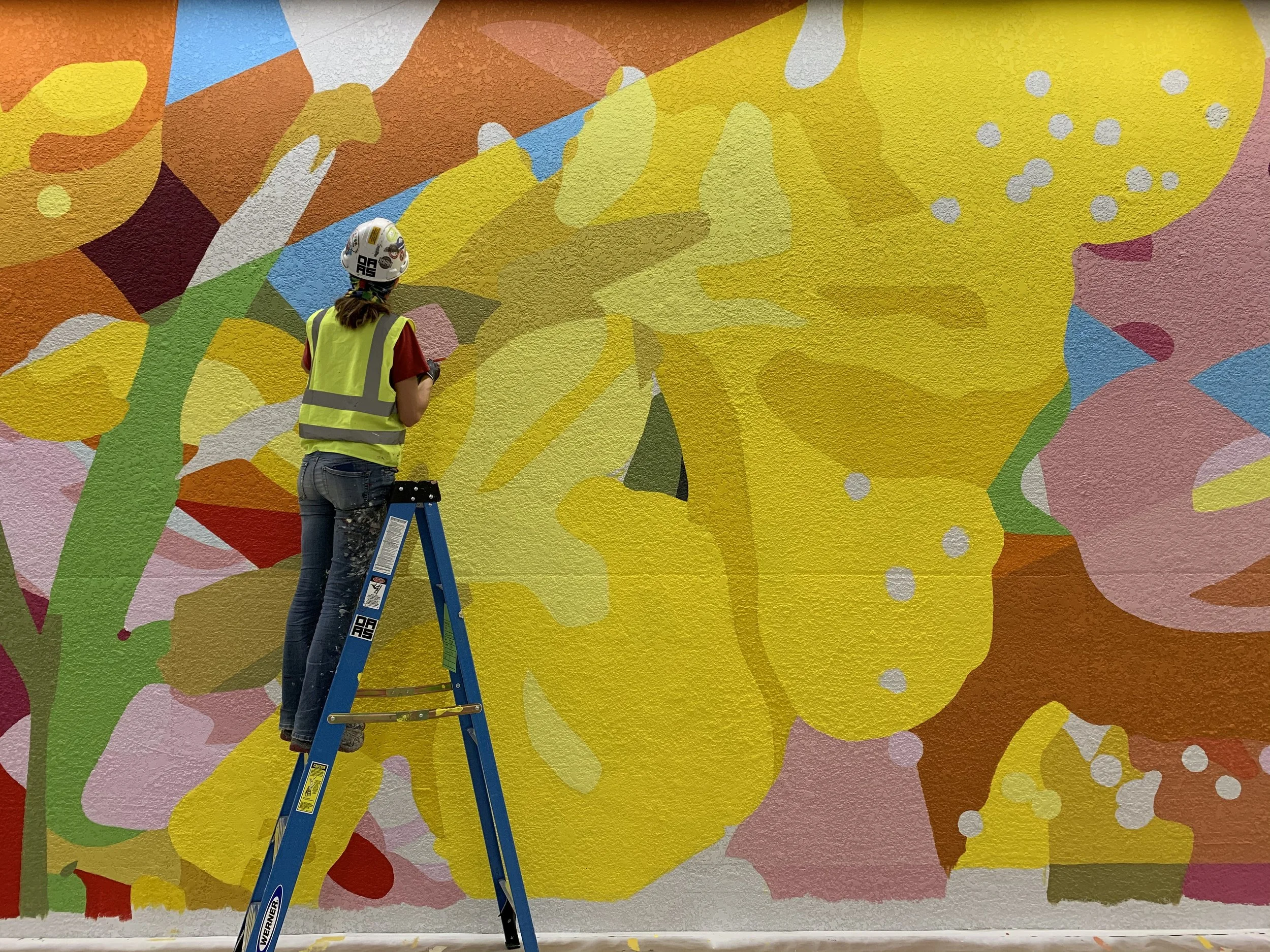 Painting In Bloom mural — Salt Lake City Airport installation in progress | DAAS.jpeg