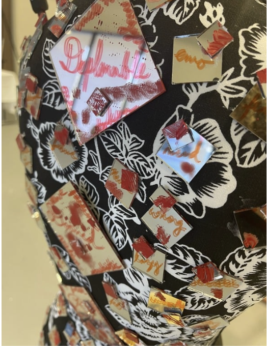 Close-up of the mannequin