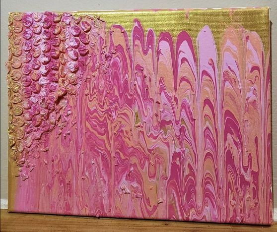 Femme Fatale [2024] [Medium: Acrylic, Bubble Wrap, Broken Shards of Glass]