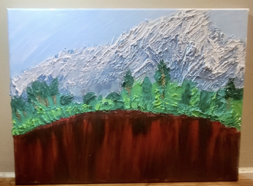 Send the Pain Below [2021] [Medium: Acrylic, Modeling Paste]