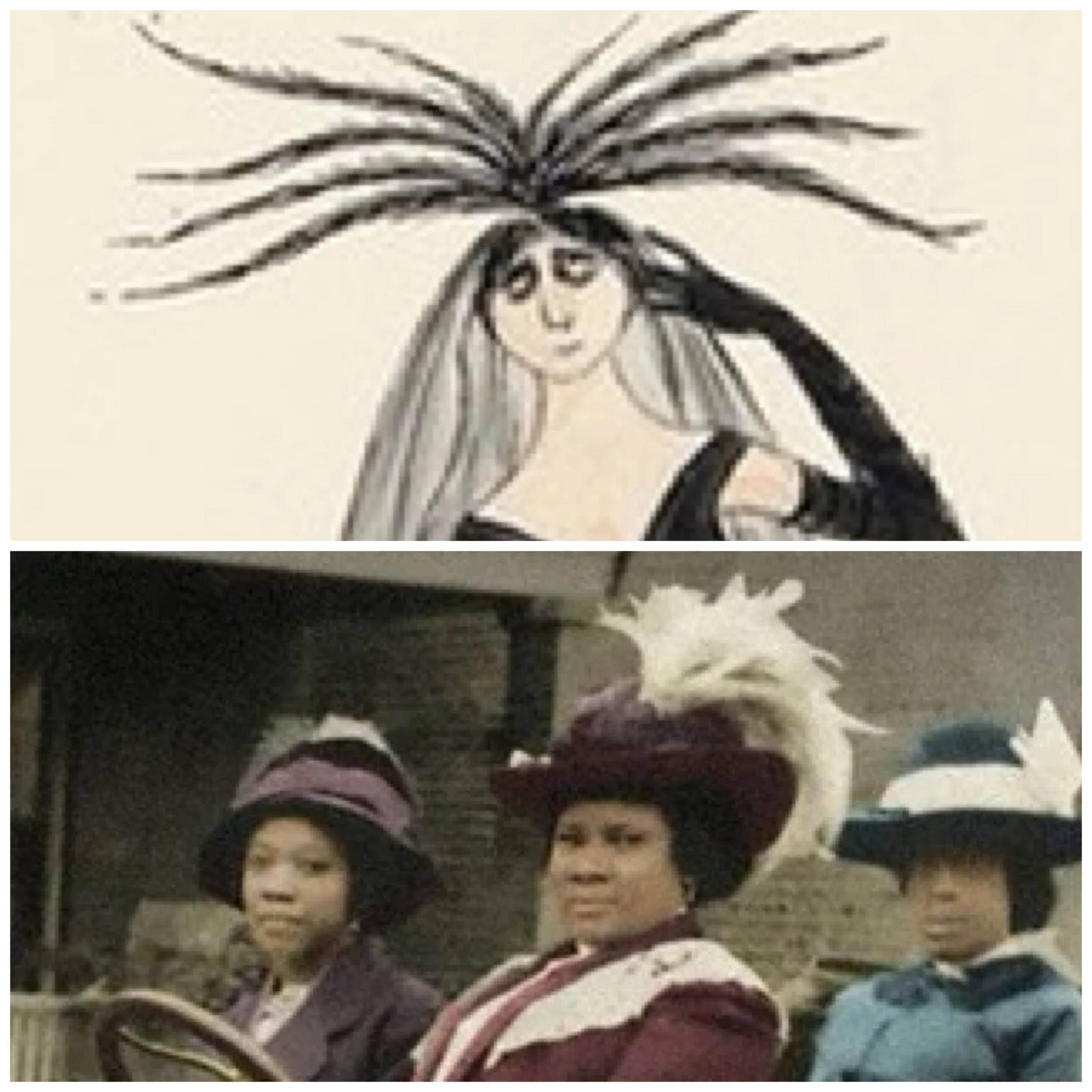 Briwolf's Madam CJ Walker Edward Gorey Style Paper Mache Head [2024] [Medium: Paper Mache, Acrylic, Carboard]