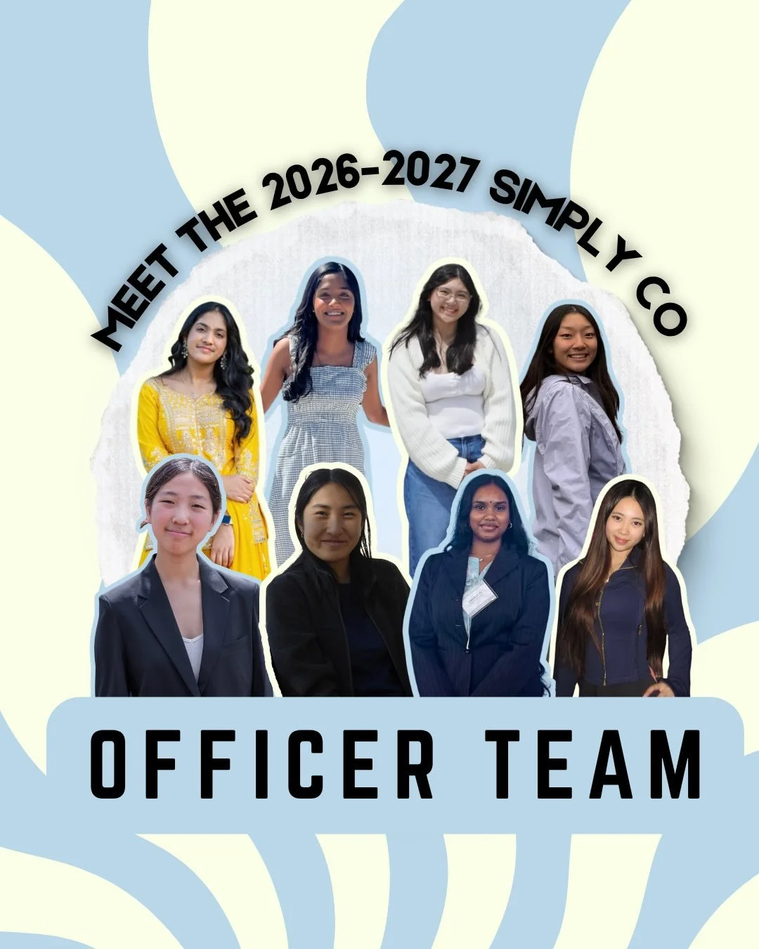 Introducing our 2026-2027 (6️⃣7️⃣👀) officer team!

We are so excited for our new Simply Co officer team, and can&rsquo;t wait to see what this year brings us. 
Our applicants this year were all very talented and we appreciate every single one of the