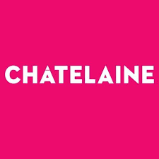 Pink background with white text that says 'CHATELINE'