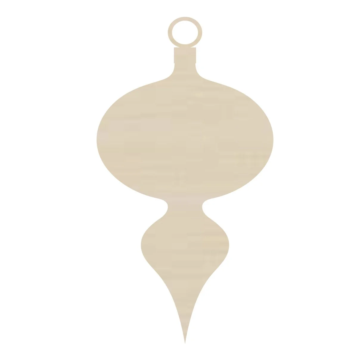 Unfinished ready to paint Christmas ornament shape